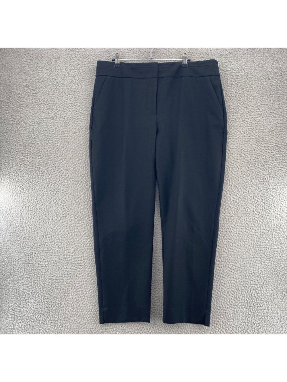 Chicos Pants Womens 2.5 US 14 Black So Slimming High Rise Ankle Trousers Pocket